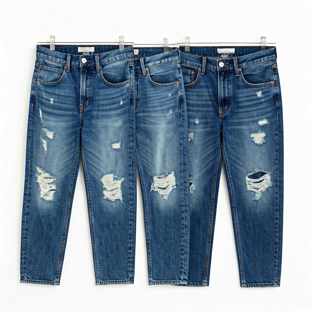 GALLERY DEPT JEANS - Distressed Blue